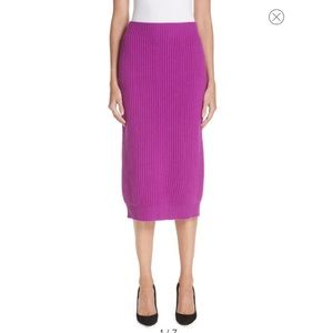 Marc Jacobs Magenta Wool & Cashmere Pencil Skirt